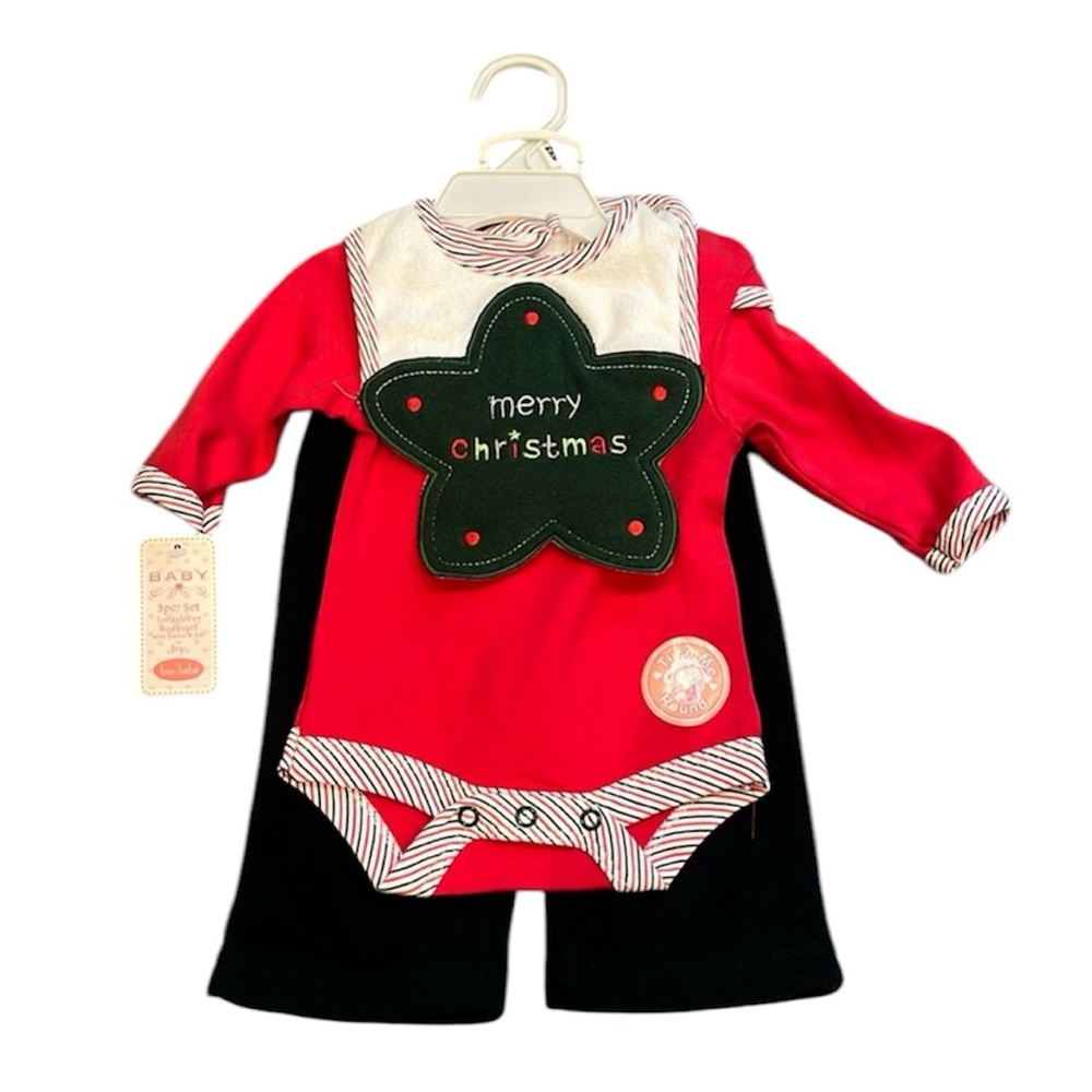 bon bebe | NWT Christmas Outfit & Bib Set
